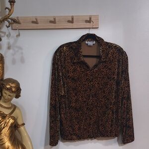 Vintage Brown and Black Patterned Shirt